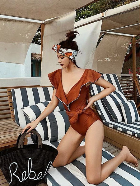 High quality Rocco Retro Sexy one piece swimsuit