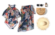 Load image into Gallery viewer, One piece +cover floral casual beachwear
