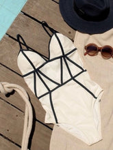 Load image into Gallery viewer, Backless One-piece Swimwear with Chest Pad
