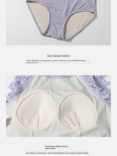 Load image into Gallery viewer, Lavender Lace One Piece Swimwear bareback
