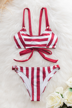 Load image into Gallery viewer, Striped Buttoned Bikini
