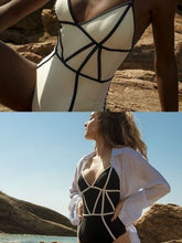 Load image into Gallery viewer, Backless One-piece Swimwear with Chest Pad
