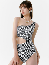 Load image into Gallery viewer, The Louise Black Gingham swimsuit
