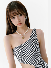 Load image into Gallery viewer, The Louise Black Gingham swimsuit
