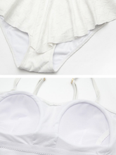 Load image into Gallery viewer, White One Piece Swimsuit Sling with chest pad
