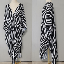 Load image into Gallery viewer, Zebra Print Robe Beach Blouse Oversize Sunscreen Cover Up
