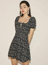 Load image into Gallery viewer, Black Floral Dress
