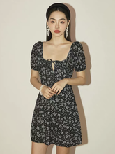 Load image into Gallery viewer, Black Floral Dress
