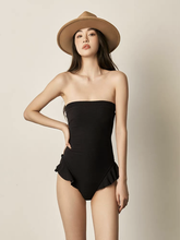 Load image into Gallery viewer, Black Frill Detail Swimsuit
