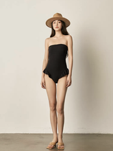 Load image into Gallery viewer, Black Frill Detail Swimsuit
